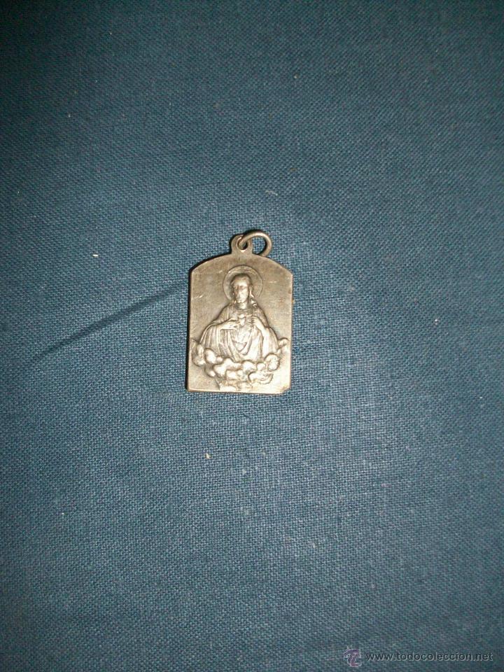 Antig&uuml;edades: MEDALLA DE PLATA - SAGRADO CORAZON Y VIRGEN - Foto 2