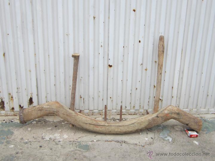 Antig&uuml;edades: UBIO O  YUGO ANTIGUO DE MADERA - Foto 3