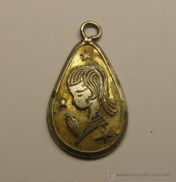 Antig&uuml;edades: Medalla religiosa de la Virgen. - Foto 1