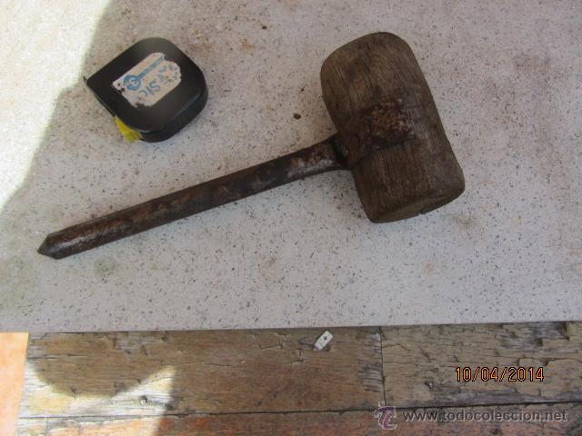 Antig&uuml;edades: antiguo mazo de cocina, 25 cms - Foto 1