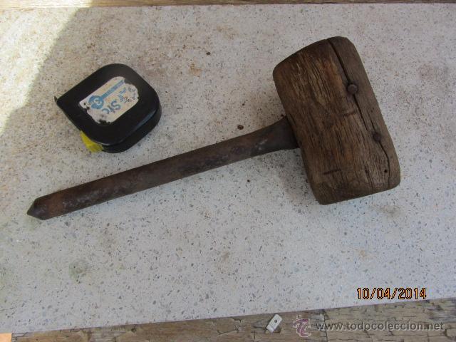 Antig&uuml;edades: antiguo mazo de cocina, 25 cms - Foto 2