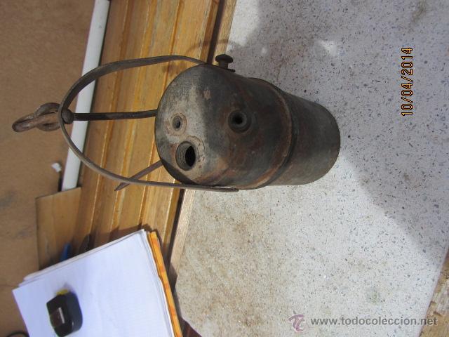 Antig&uuml;edades: antiguo candil de carburo, 20 cms - Foto 2
