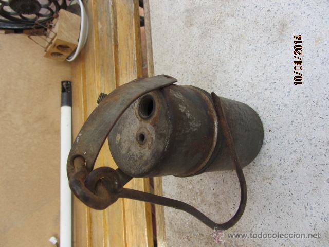 Antig&uuml;edades: antiguo candil de carburo, 20 cms - Foto 3