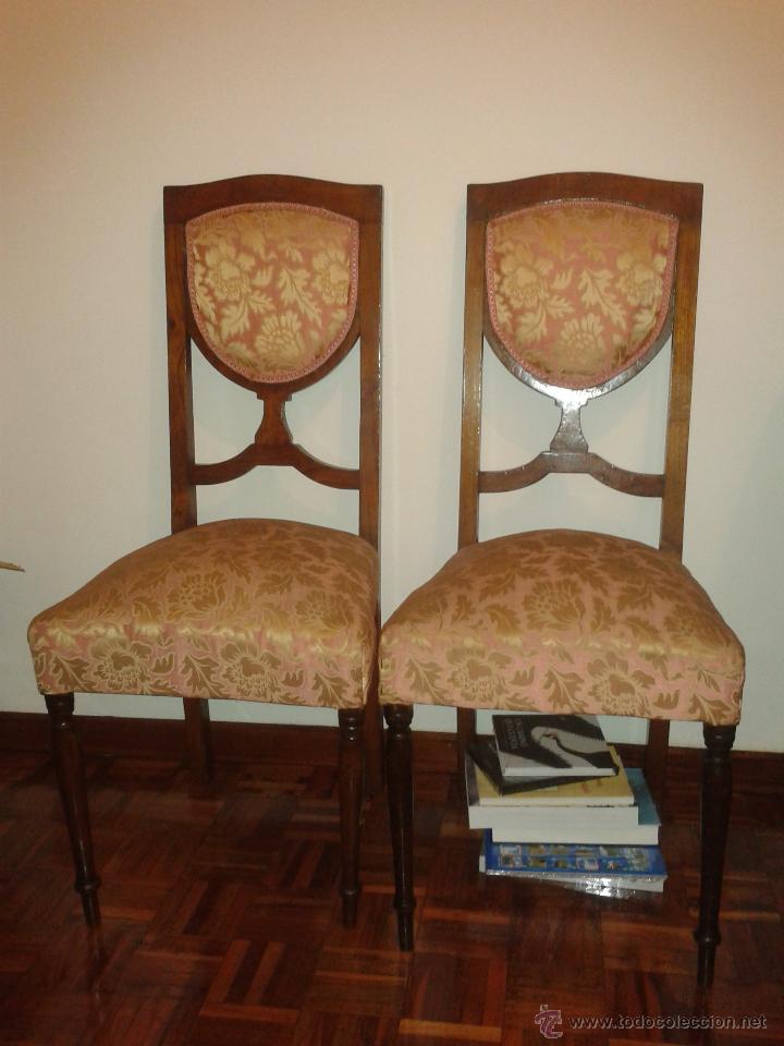 Antig&uuml;edades: Lote cuatro sillas - Foto 1
