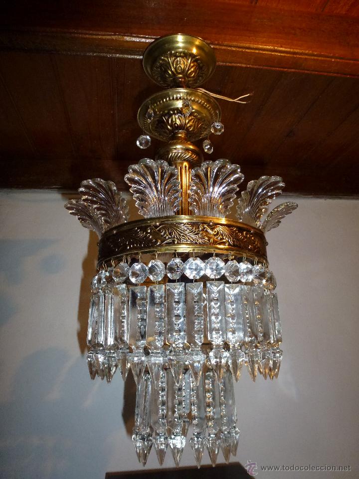 Antig&uuml;edades: L&aacute;mpara cristal de roca - Foto 1