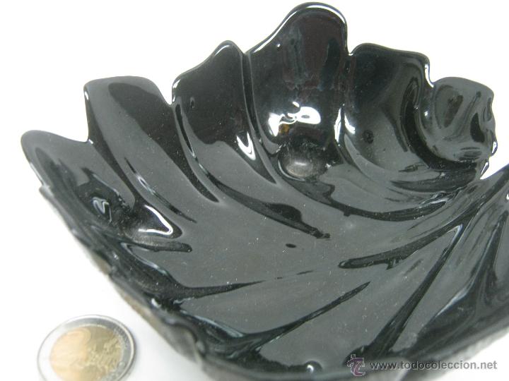 Antig&uuml;edades: Centro cristal hoja en opalina negra - Foto 2