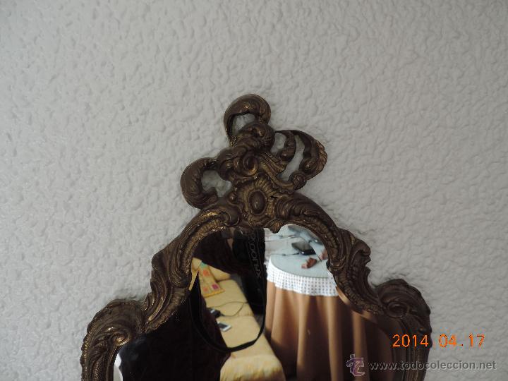Antig&uuml;edades: antiguo espejo de bronce a&ntilde;os30 - Foto 2