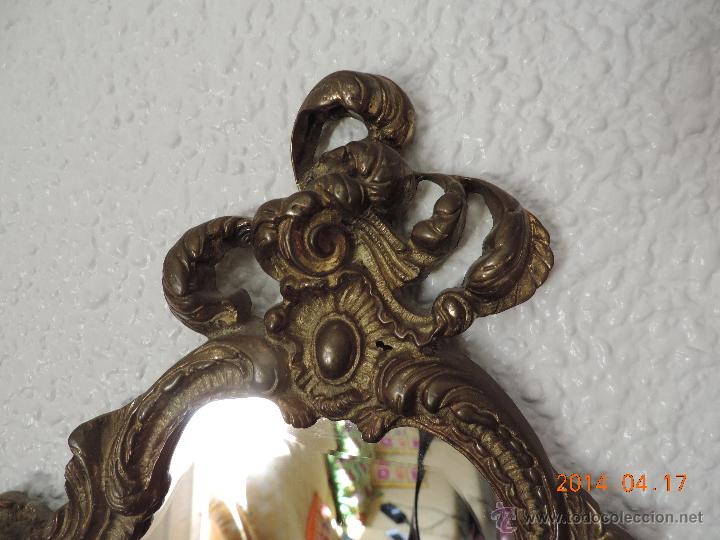 Antig&uuml;edades: antiguo espejo de bronce a&ntilde;os30 - Foto 3