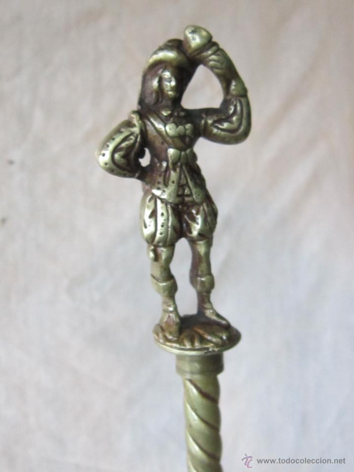 Antig&uuml;edades: LAMPARA DE ACEITE EN BRONCE - Foto 6