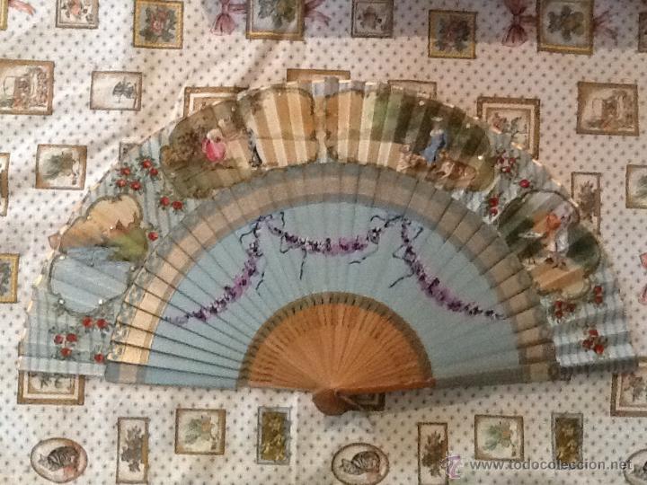 Antig&uuml;edades: ANTIGUO ABANICO PINTADO A MANO - Foto 1