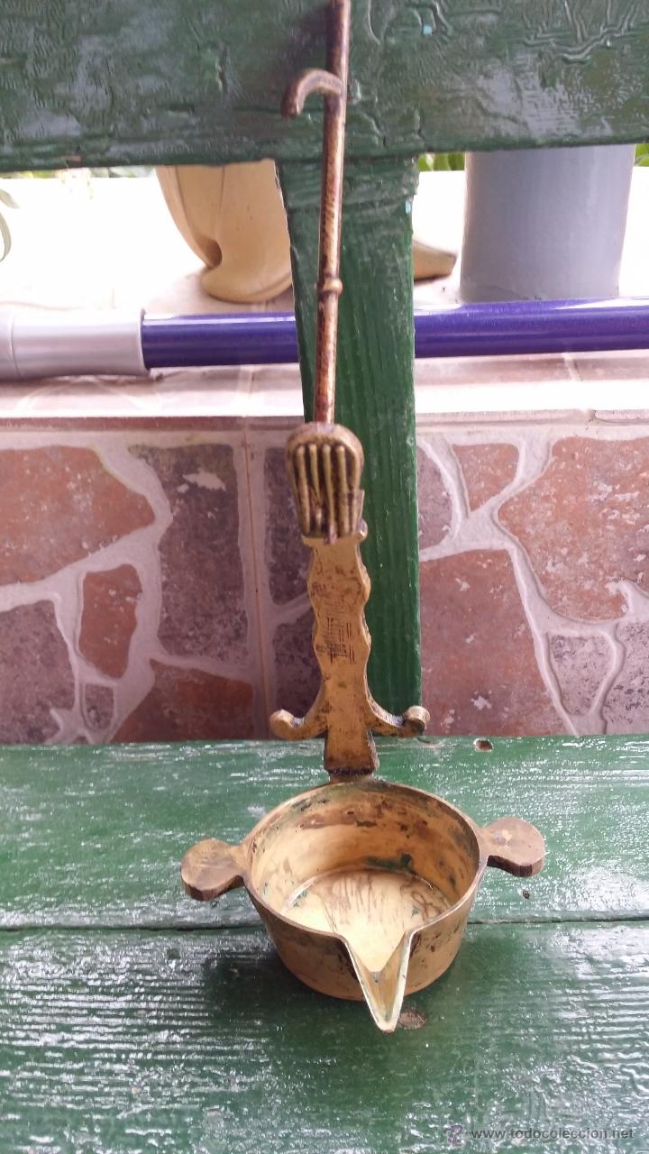 Antig&uuml;edades: antiguo candil en bronce, precioso - Foto 1