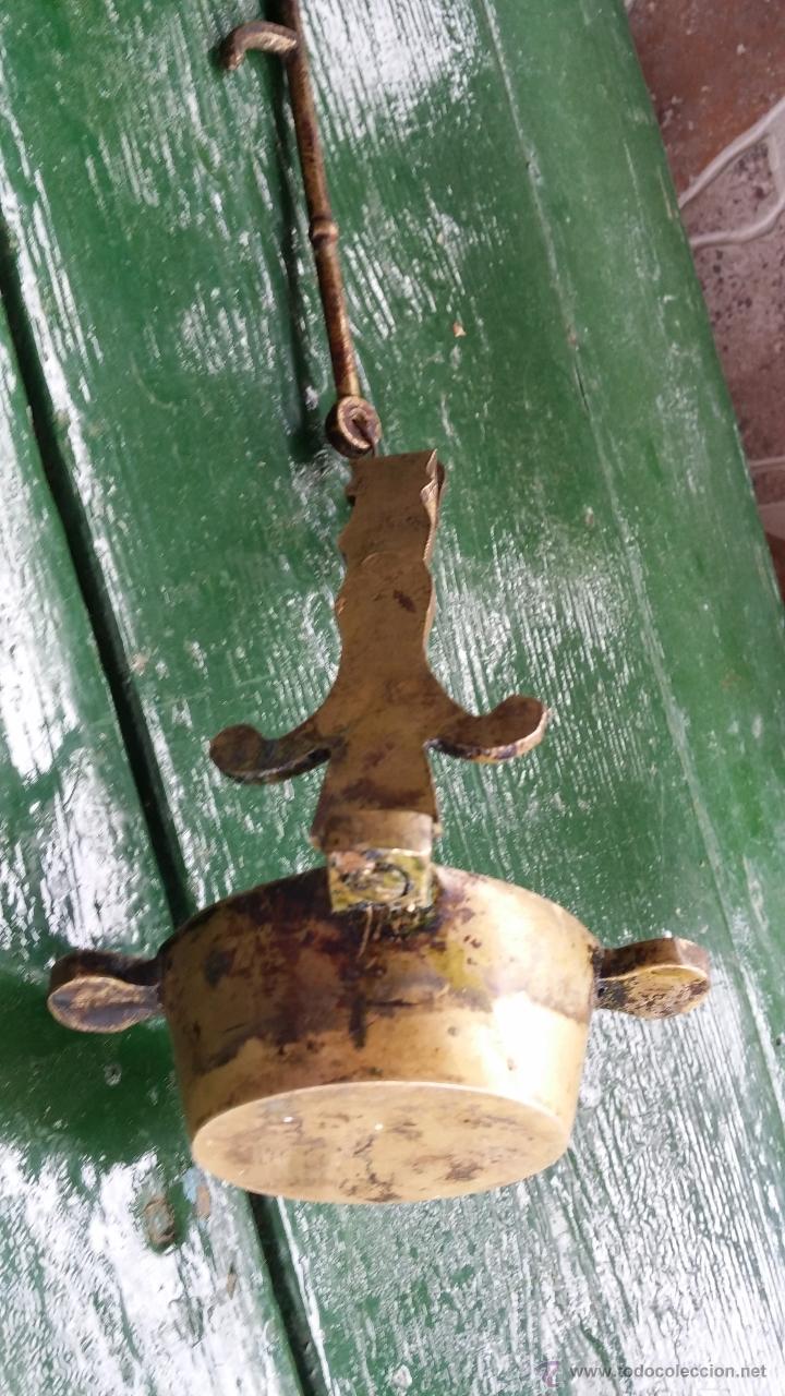 Antig&uuml;edades: antiguo candil en bronce, precioso - Foto 4