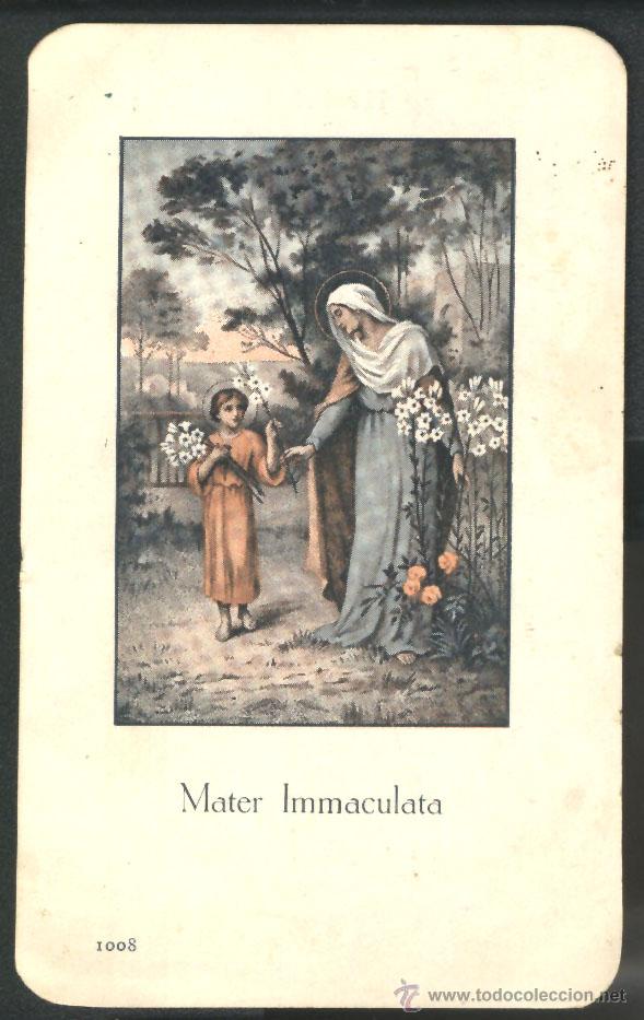 Antig&uuml;edades: ESTAMPITA MATER INMACULATA - Foto 1