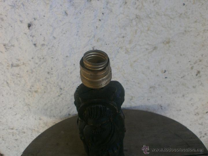 Antig&uuml;edades: SOPORTE DE MADERA PARA LAMPARA FIGURAS - Foto 4