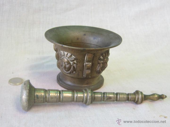 Antig&uuml;edades: MORTERO Y MAZA EN BRONCE