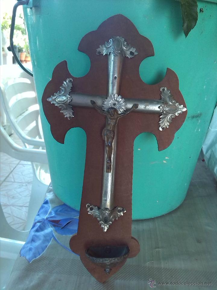 Antig&uuml;edades: antigua cruz con benditera. - Foto 1