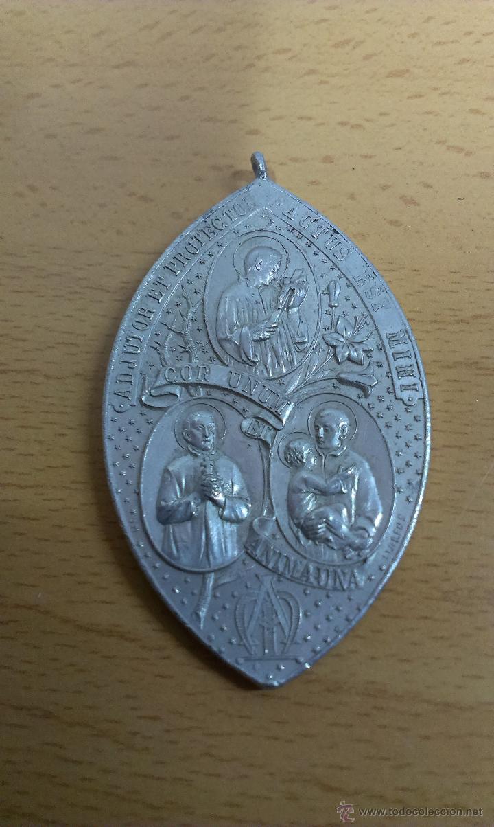 Antig&uuml;edades: LOTE DE 3 MEDALLAS RELIGIOSAS - Foto 4