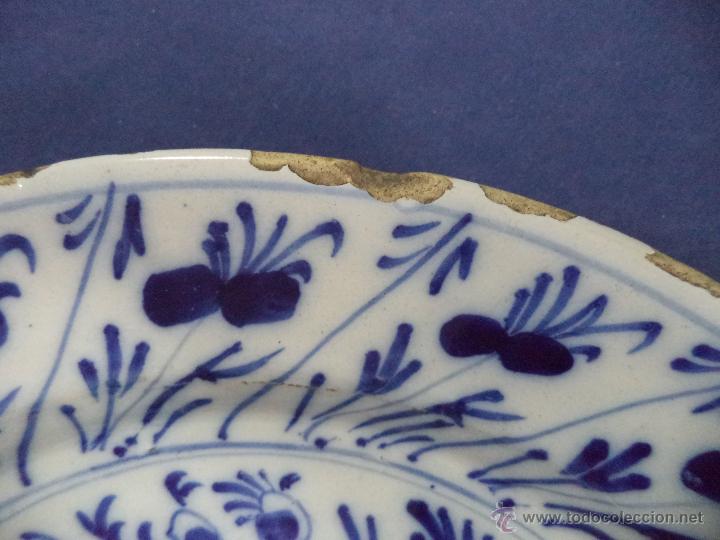 Antigüedades: Par de Grandes pratos de delft - motivos orientais, sec XVIII - Foto 15 - 43045323
