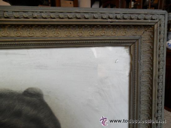 Antig&uuml;edades: MARCO DE MADERA CON ESTUCO Y PAN DE ORO ANTIGUO - Foto 3