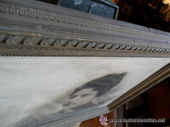 Antig&uuml;edades: MARCO DE MADERA CON ESTUCO Y PAN DE ORO ANTIGUO - Foto 7