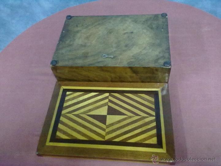 Antig&uuml;edades: CAJA JOYERO TARACEA RESTAURADA. - Foto 4
