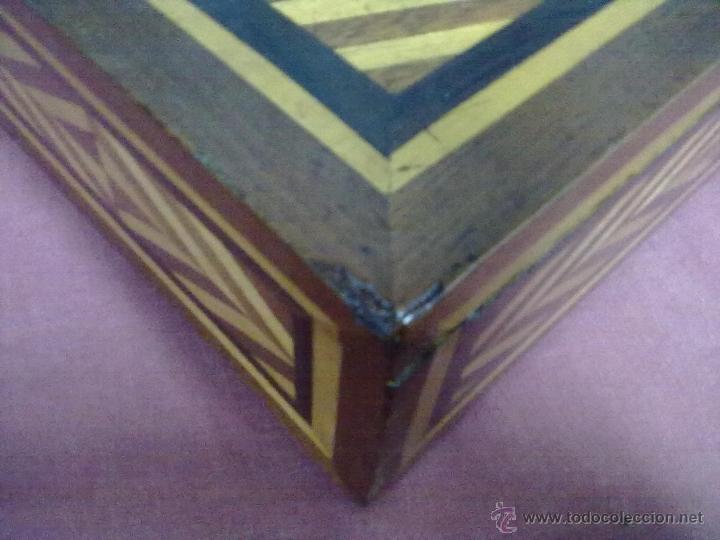 Antig&uuml;edades: CAJA JOYERO TARACEA RESTAURADA. - Foto 5