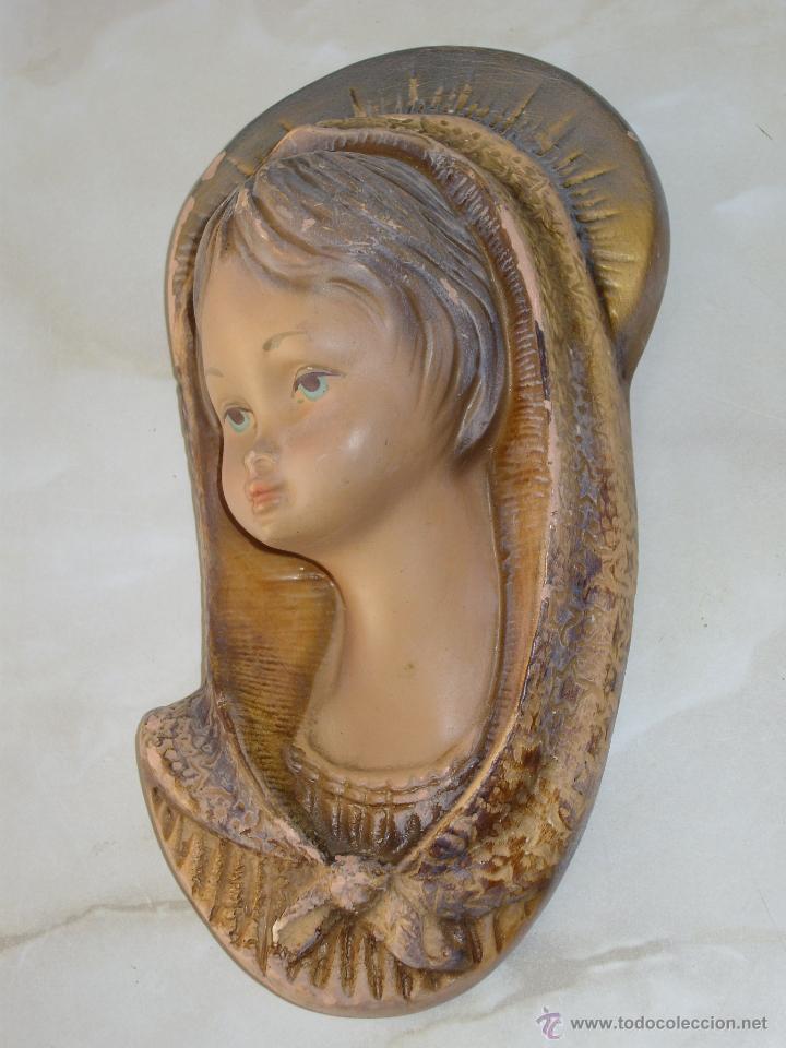 Antig&uuml;edades: VIRGEN ANTIGUA PARA COLGAR. - Foto 4
