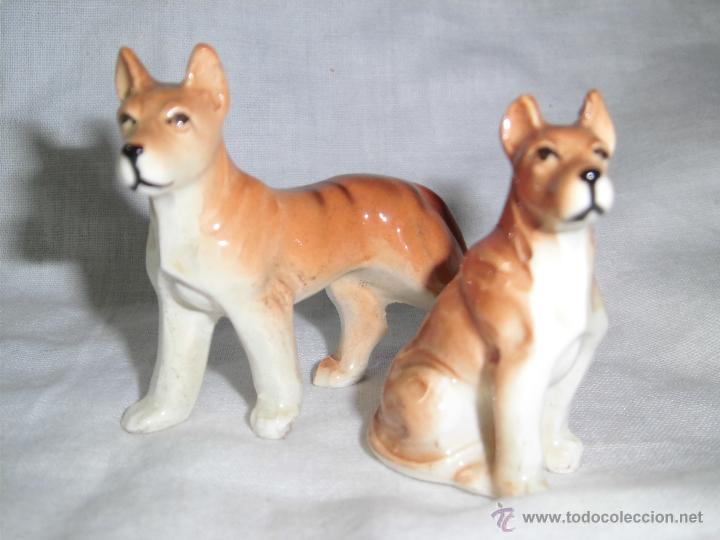Antig&uuml;edades: PERROS  PORCELANA MINIATURA - Foto 1
