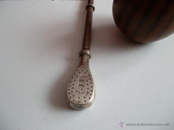 Antig&uuml;edades: copa para beber mate de calabaza y plata - Foto 3