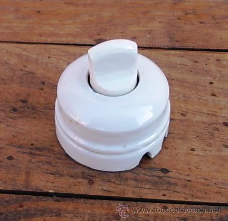 Antig&uuml;edades: interruptor de porcelona antiguo, funcionando correctamente - Foto 1