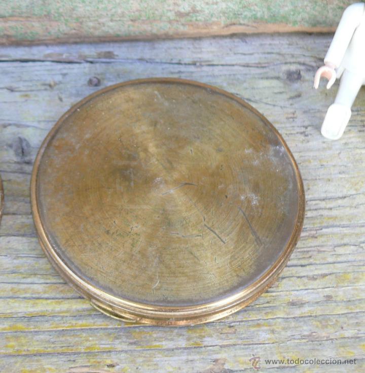 Antig&uuml;edades: POLVERA ANTIGUA EN BRONCE MARCA REIGOSA - Foto 2