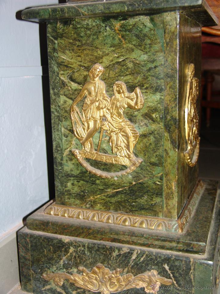 Antig&uuml;edades: ESPECTACULAR PAREJA DE COLUMNAS DE M&Aacute;RMOL Y BRONCE - Foto 6