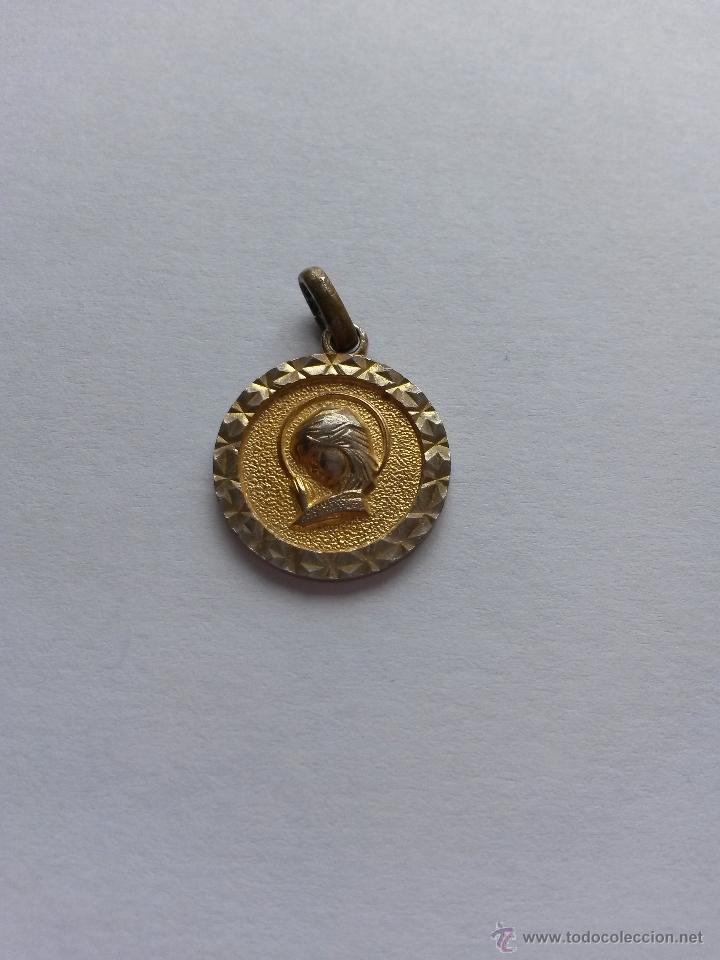 Antig&uuml;edades: Medalla religiosa ,virgen de 1,80 cms - Foto 1