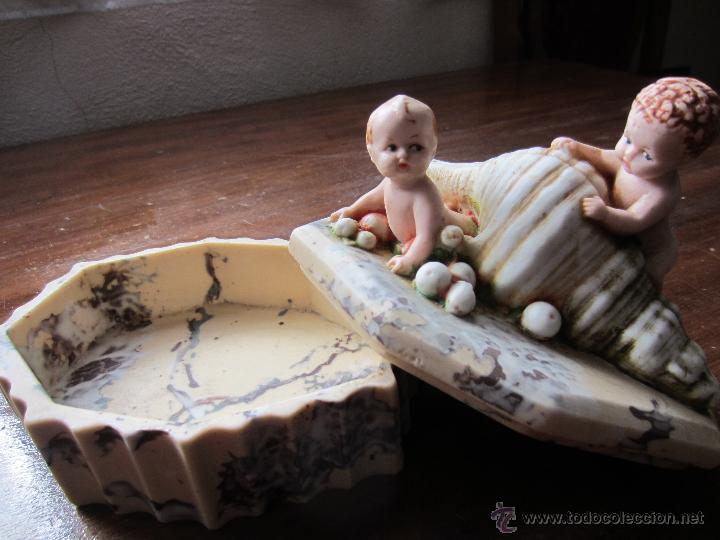 Antig&uuml;edades: caja marmolina taller de olot - Foto 5