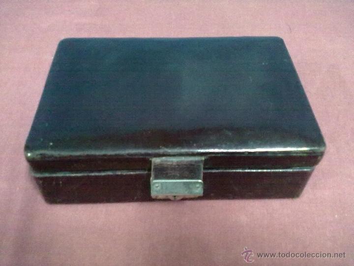 Antig&uuml;edades: CAJA JOYERO CUERO - Foto 1