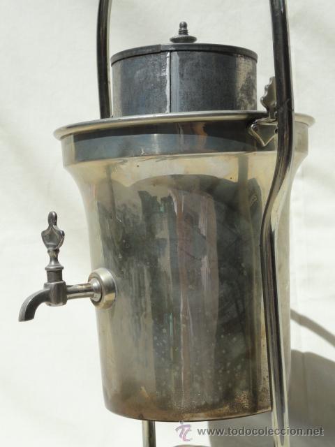 Antig&uuml;edades: ANTIGUA CAFETERA DE ALPACA CON HORNILLO. CON MARCA. - Foto 4