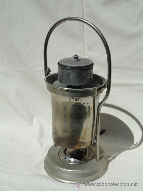Antig&uuml;edades: ANTIGUA CAFETERA DE ALPACA CON HORNILLO. CON MARCA. - Foto 18