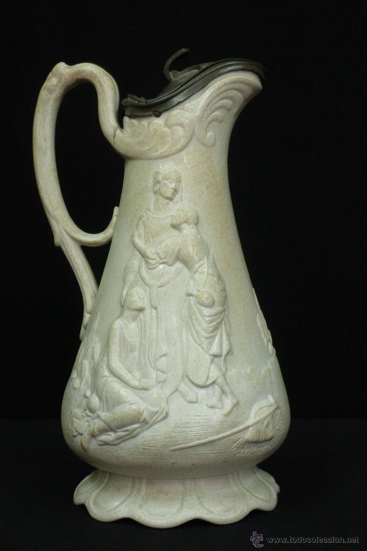 Antig&uuml;edades: JARRA DE GRES  PRENSADO CON TAPA DE ESTA&Ntilde;O , 1847 - Foto 3