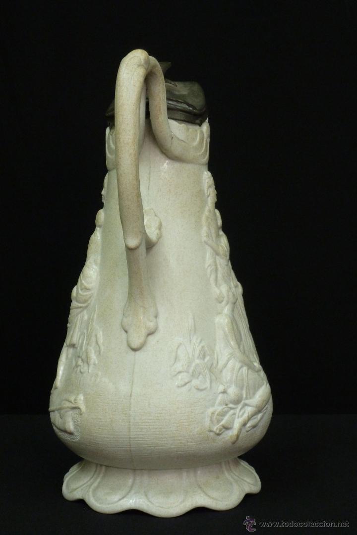 Antig&uuml;edades: JARRA DE GRES  PRENSADO CON TAPA DE ESTA&Ntilde;O , 1847 - Foto 4