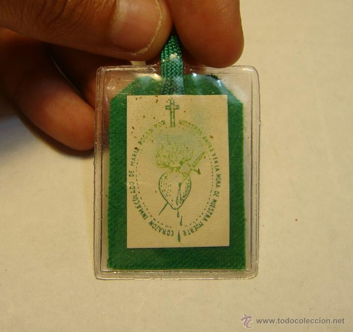 Antig&uuml;edades: Escapulario Corazon Inmaculado de Maria. - Foto 1