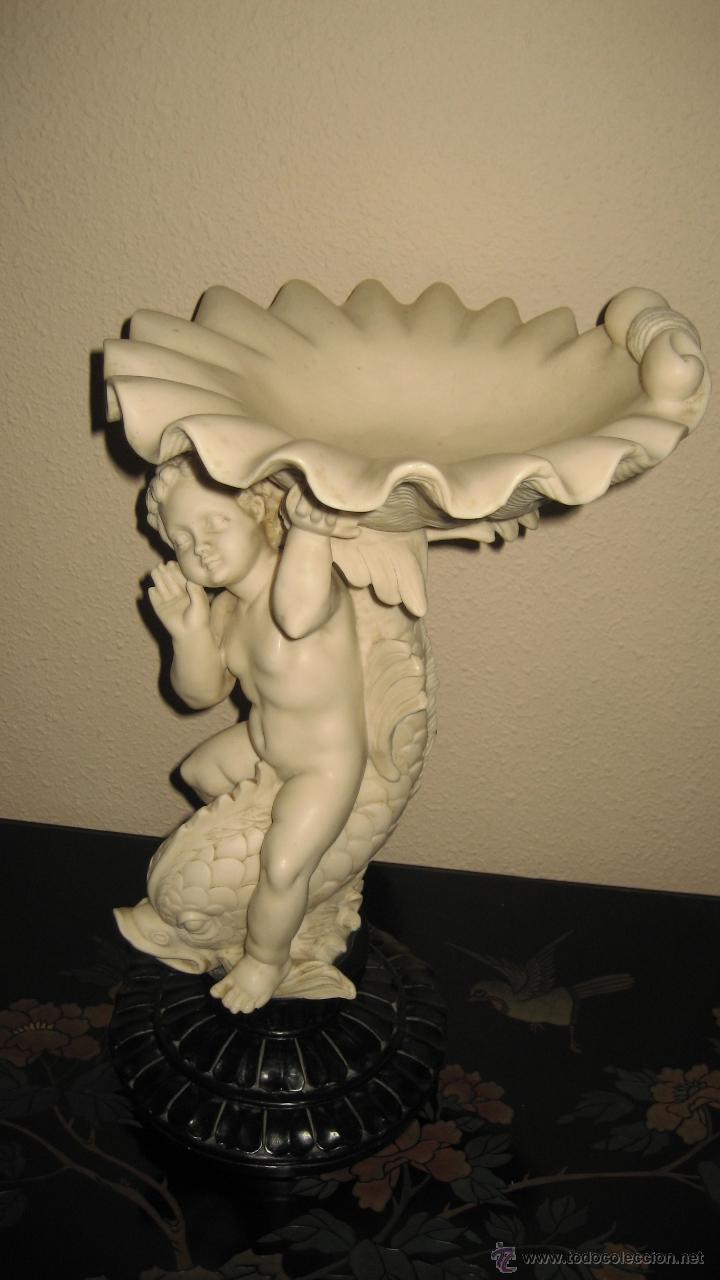 Antig&uuml;edades: ANTIGUO CENTRO DE MESA CON ANGEL - Foto 1