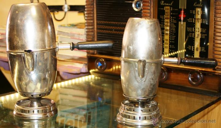 Antig&uuml;edades: LOTE DE 2 ANTIGUAS CAFETERA O SAMOVAR A&Ntilde;OS 20 CON INFIERNILLO DE ALCOHOL LIMPIAS Y FUNCIONANDO