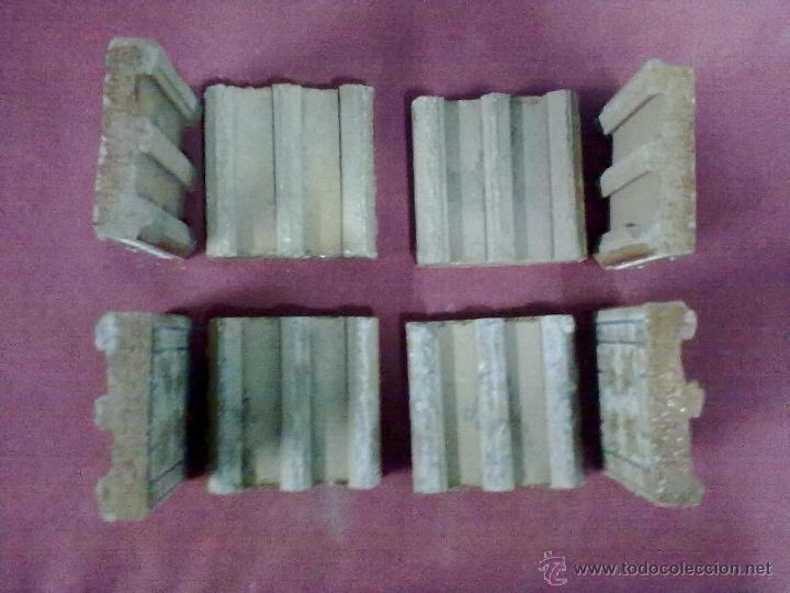 Antig&uuml;edades: 8 BALDOSAS AZULEJOS OLAMBRILLAS FLOR DE LIS - Foto 3