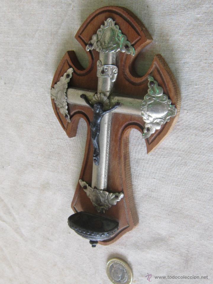 Antig&uuml;edades: CRISTO EN LA CRUZ EN MADERA Y METAL - Foto 4