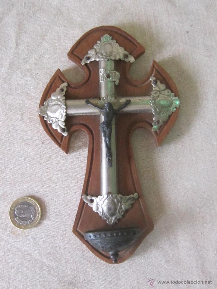 Antig&uuml;edades: CRISTO EN LA CRUZ EN MADERA Y METAL - Foto 5