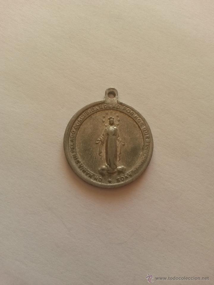 Antig&uuml;edades: Medalla religiosa, virgen de 2,1 cms., diametro - Foto 1