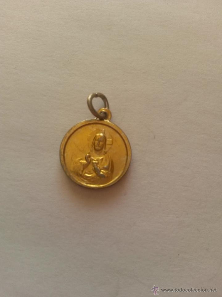 Antig&uuml;edades: Medalla corazon de jesus de 1,5 cms diametro - Foto 1