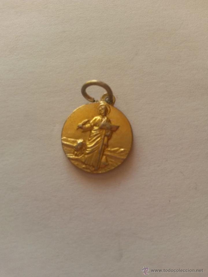 Antig&uuml;edades: Medalla corazon de jesus de 1,5 cms diametro - Foto 2