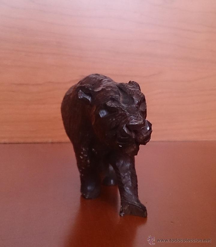 Antig&uuml;edades: Leopardo en madera tallada . - Foto 4