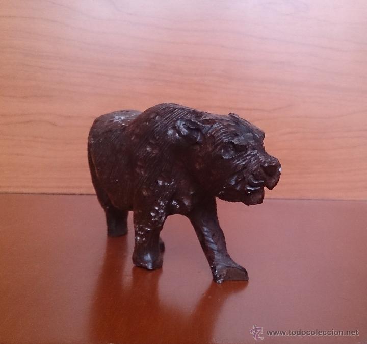 Antig&uuml;edades: Leopardo en madera tallada . - Foto 5